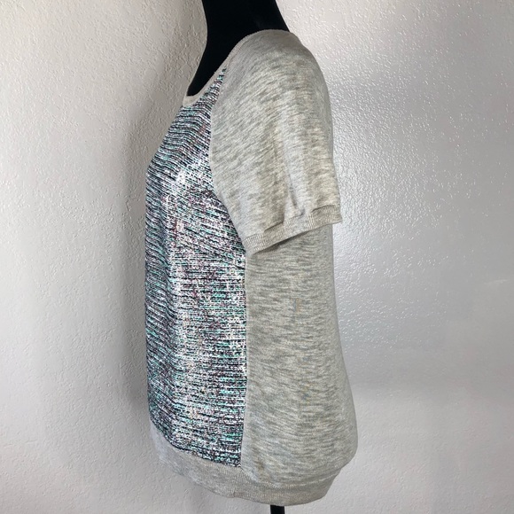 🔺SOLD🔻 J Crew Women's Metallic Shiny Top Size - Picture 4 of 7